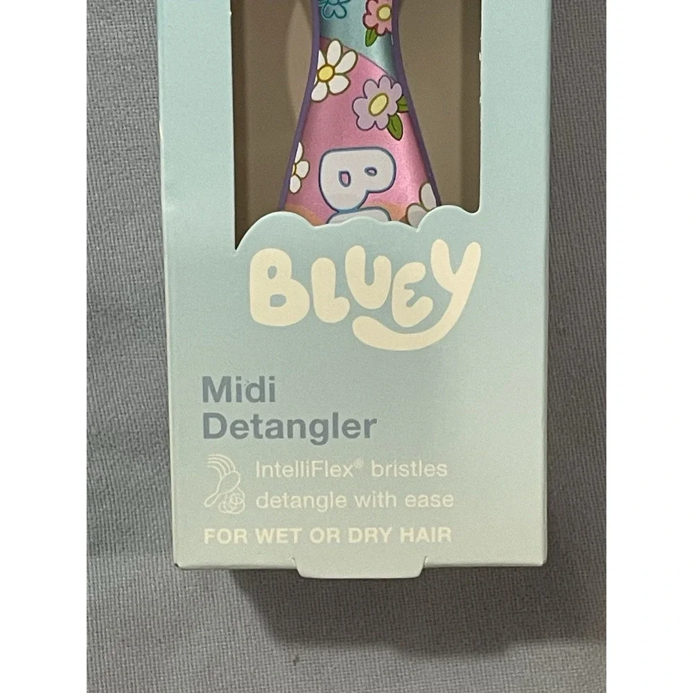 NEW Midi Detangler Hair Brush - Wet Brush x Bluey - Purple w/ Bluey & Bingo